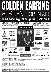 Golden Earring show poster Strijen - Open Air VV Strijen June 15, 2013